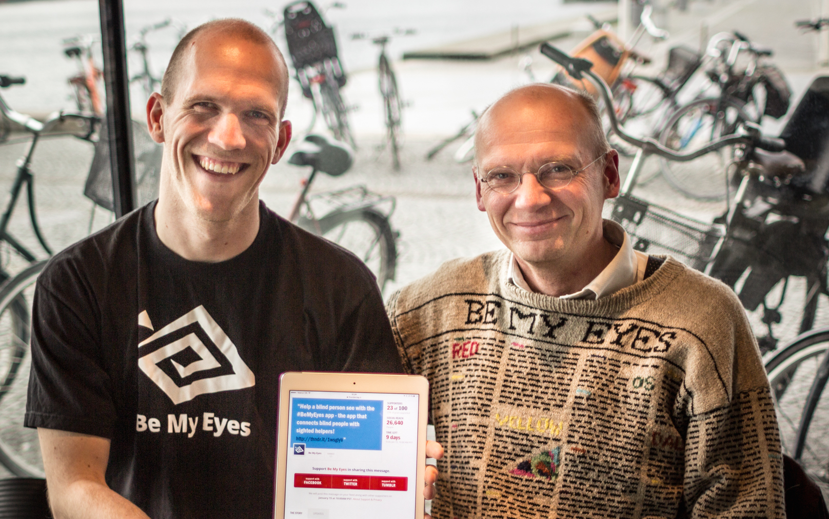 Founders_Thelle Kristensen (left, CEO) Hans Jørgen Wiberg (right, Inventor)