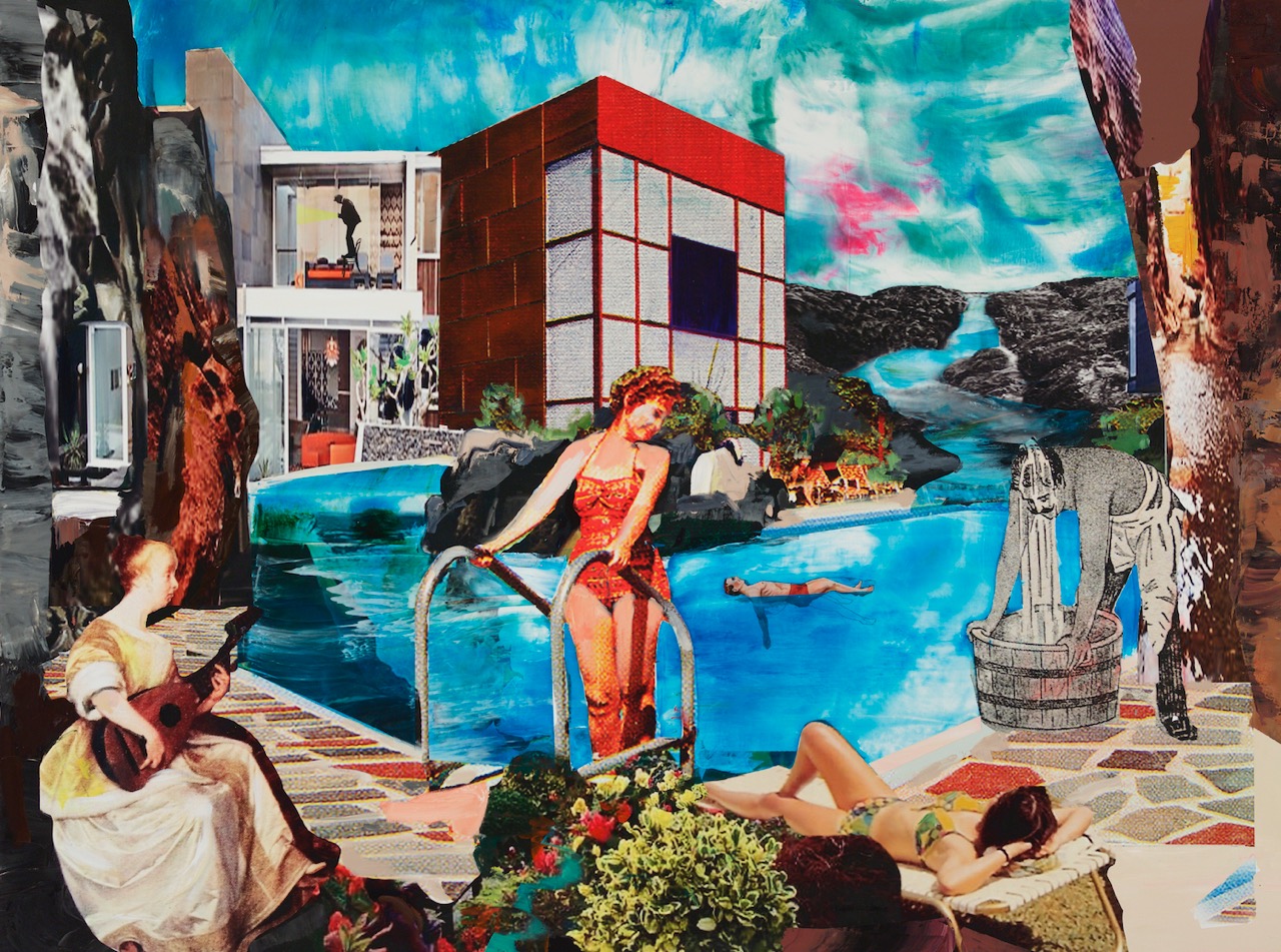 Century's Swim, 2014, Acrylic and Oil on Inkjet Canvas, 48 x 64.5 Inches