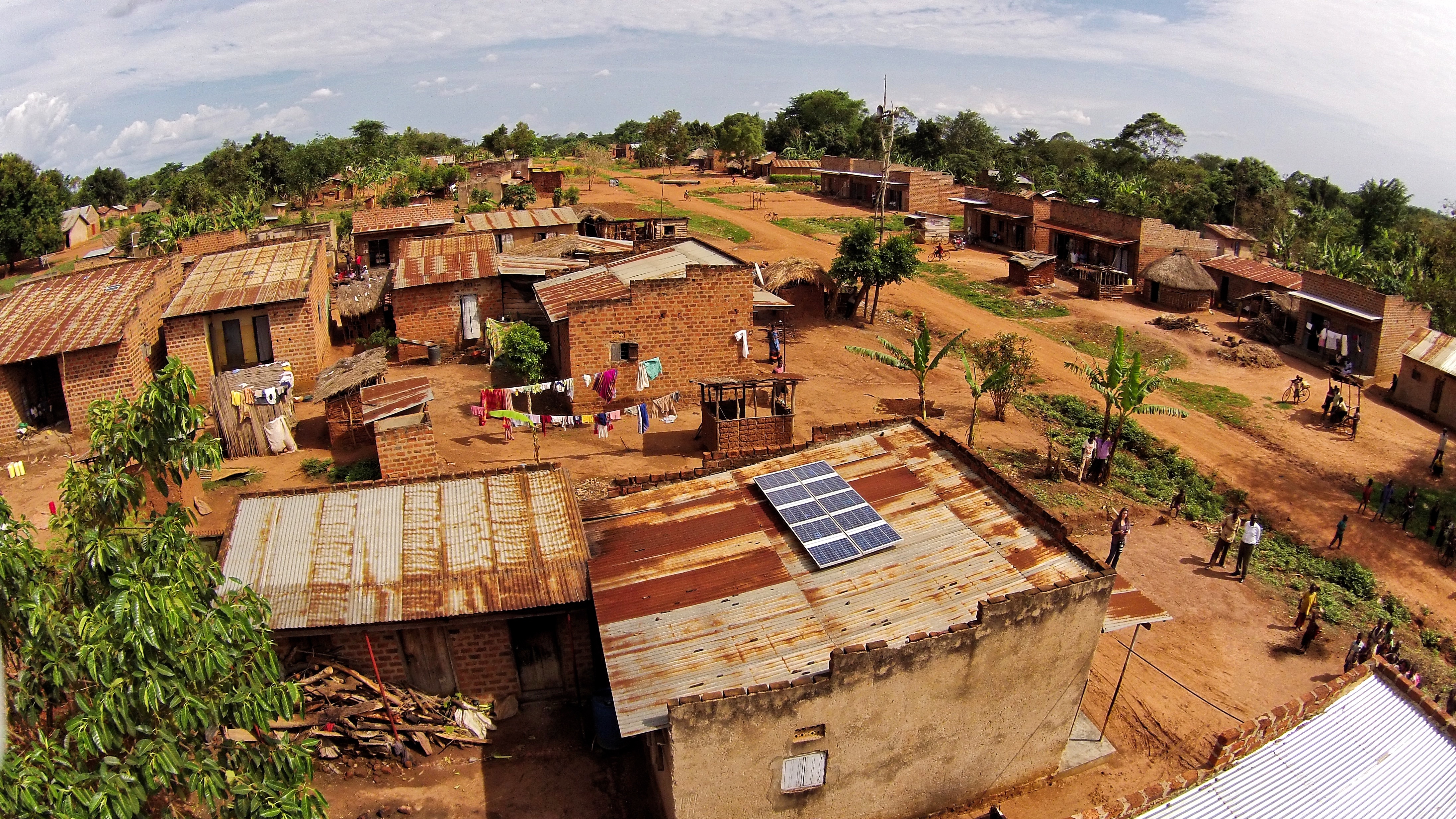 Drone in Uganda Solar Now  SunFunder SolarNow Uganda Aerial Drone Photos of Solar Projects