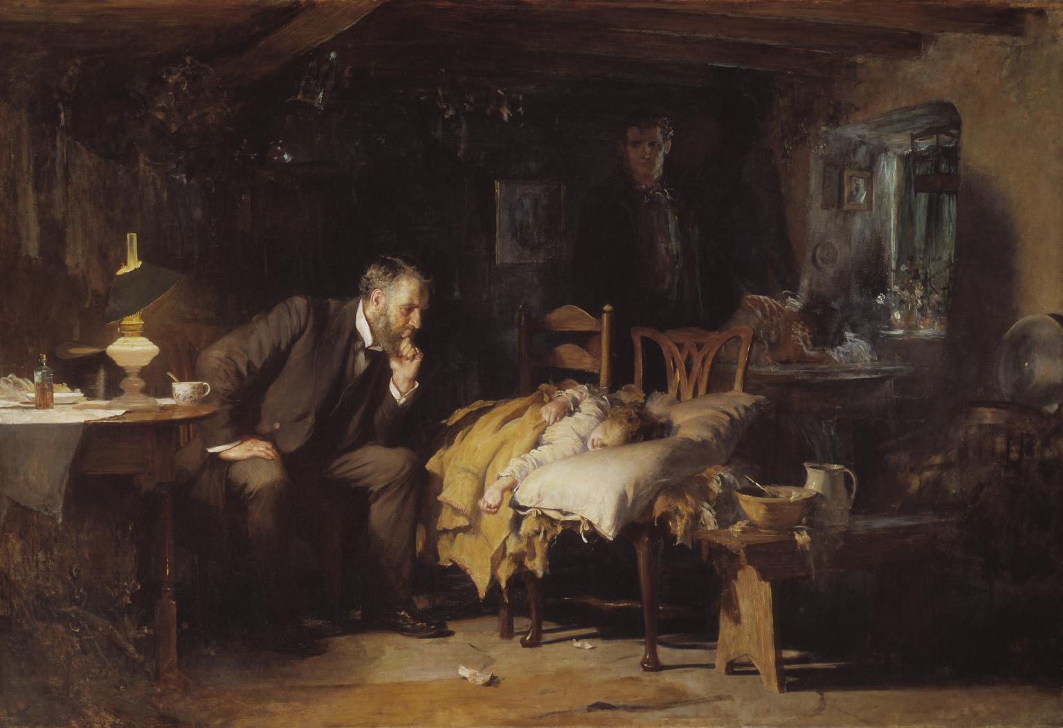 The Doctor exhibited 1891 Sir Luke Fildes 1843-1927 Presented by Sir Henry Tate 1894 http://www.tate.org.uk/art/work/N01522