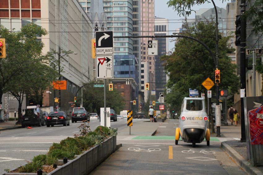 Veemo Downtown Vancouver Bike Lane