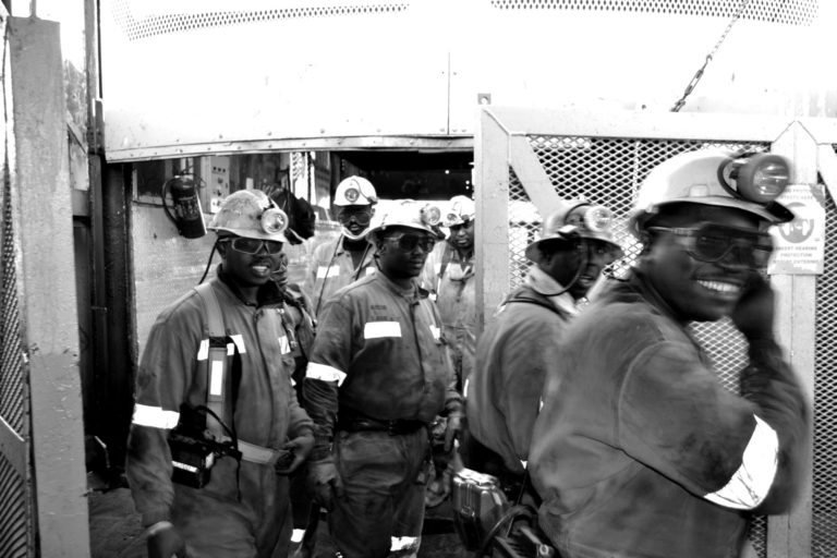 South African Miners at the end of their shift