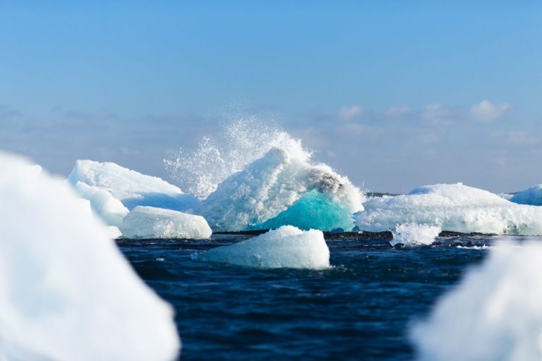 Icebergs in Vatnajokull, Iceland