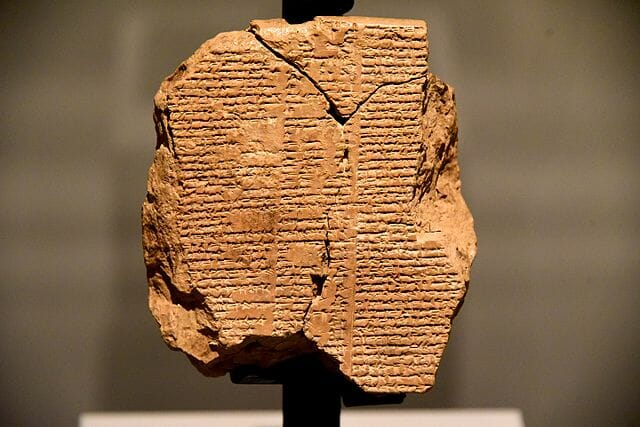Tablet of Gilgamesh in museum