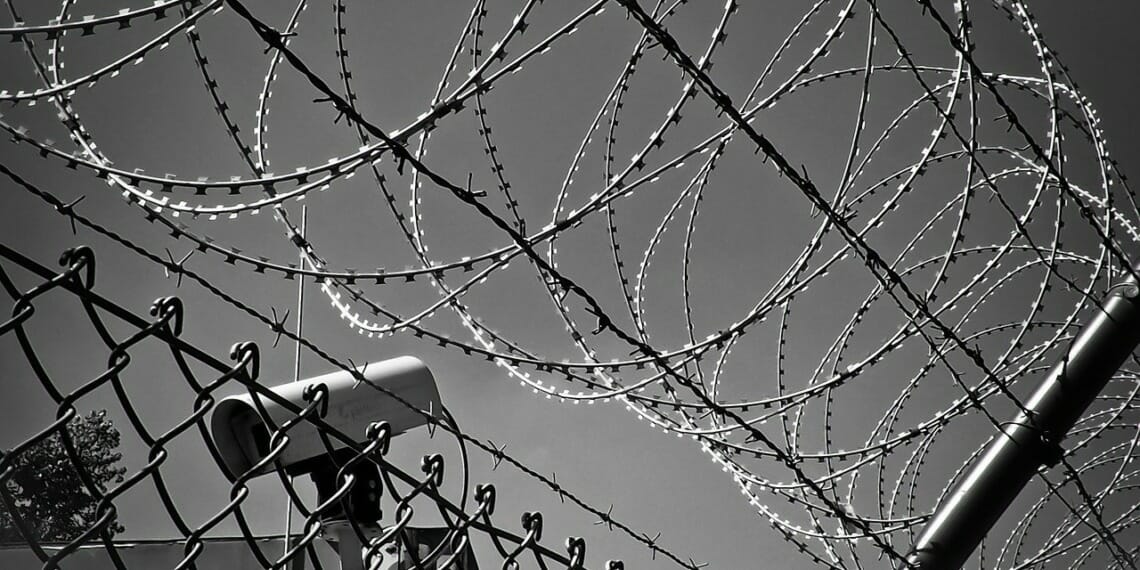 barbed wire border