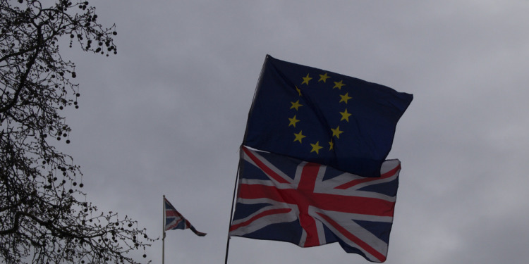 In the Photo: EU and Uk Flag
Photo Credit: Flickr