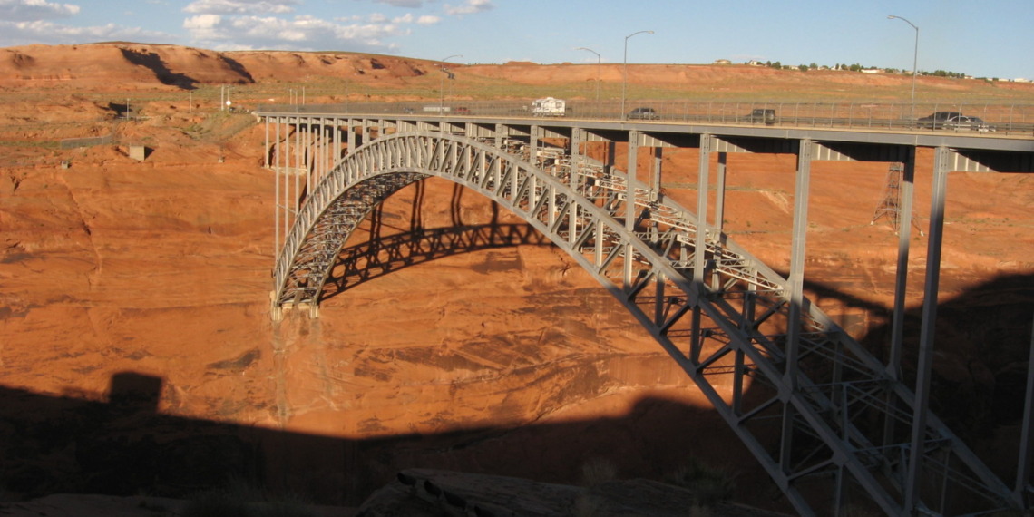 Glen Canyon Dam in Lake Powell near Page, Arizona on July 4, 2010.