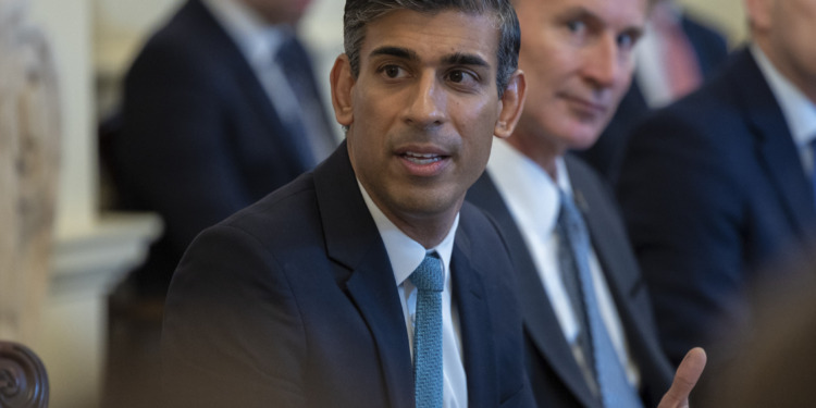 26/10/2022. London, United Kingdom. Newly Appointed Prime Minister Rishi Sunak holds his first Cabinet Meeting the morning after assuming office. 10 Downing Street. Picture by Simon Walker / No 10 Downing Street