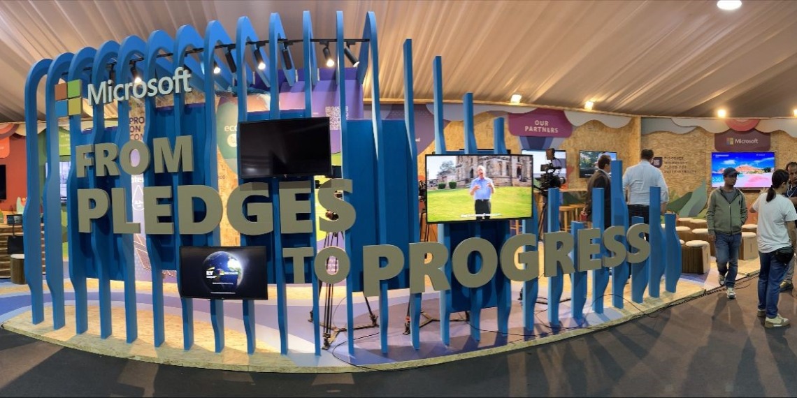 Microsoft's AI for Good booth at COP27