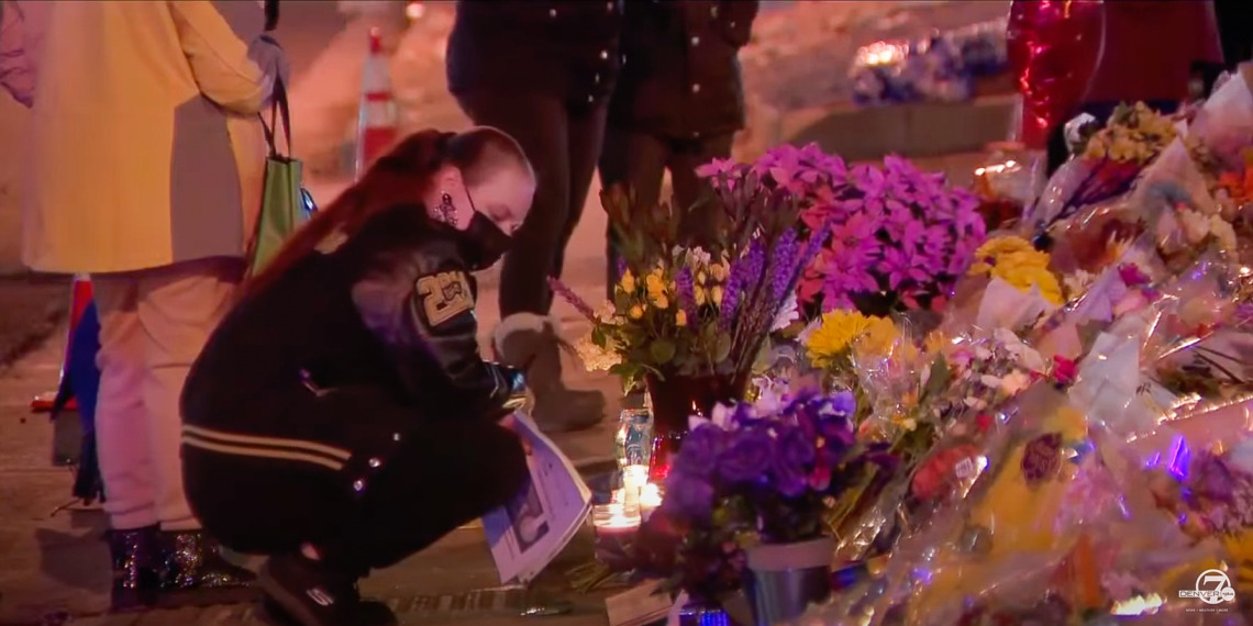 Club Q memorial set up outside of Club Q. Source: Denver7.