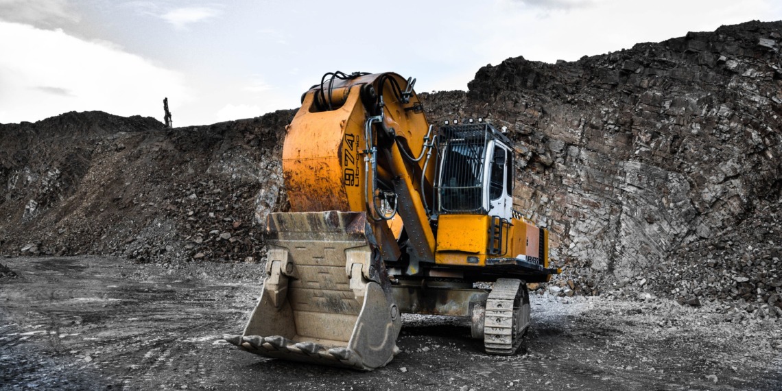 Machinery in an open-pit coal mine