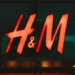 h&m logo neon light