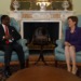 President Chakwera of Malawi with Scottish First Minister Nicola Sturgeon discussing loss and damage