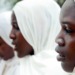 Women at the opening of a new health clinic, women's centre and school in North Darfur, Sudan.