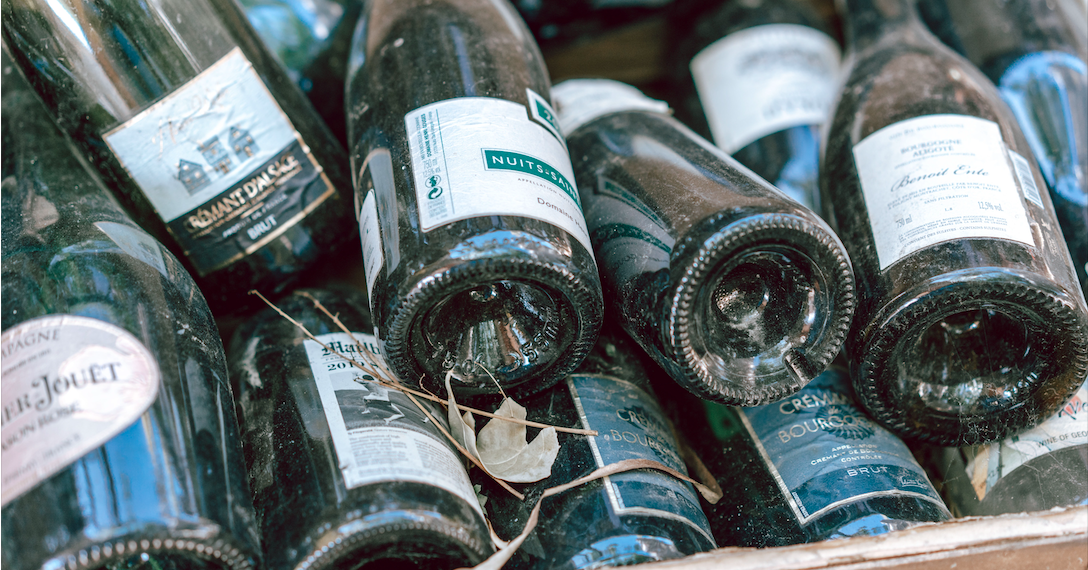 Old glass bottles. By Oleksandr Pidvalnyi