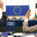 European Parliament plenary session during the voting on the nature conservation law