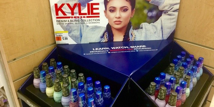 Kylie Cosmetics displayed in a shop.