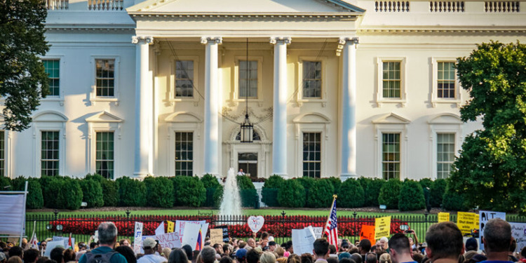 Charlottesville Candlelight Vigil at the White House, Washington, DC USA