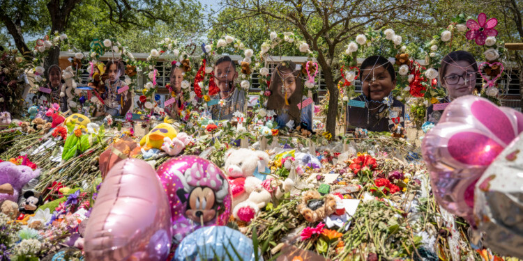 Community memorial site commemorating victims of gun violence in America