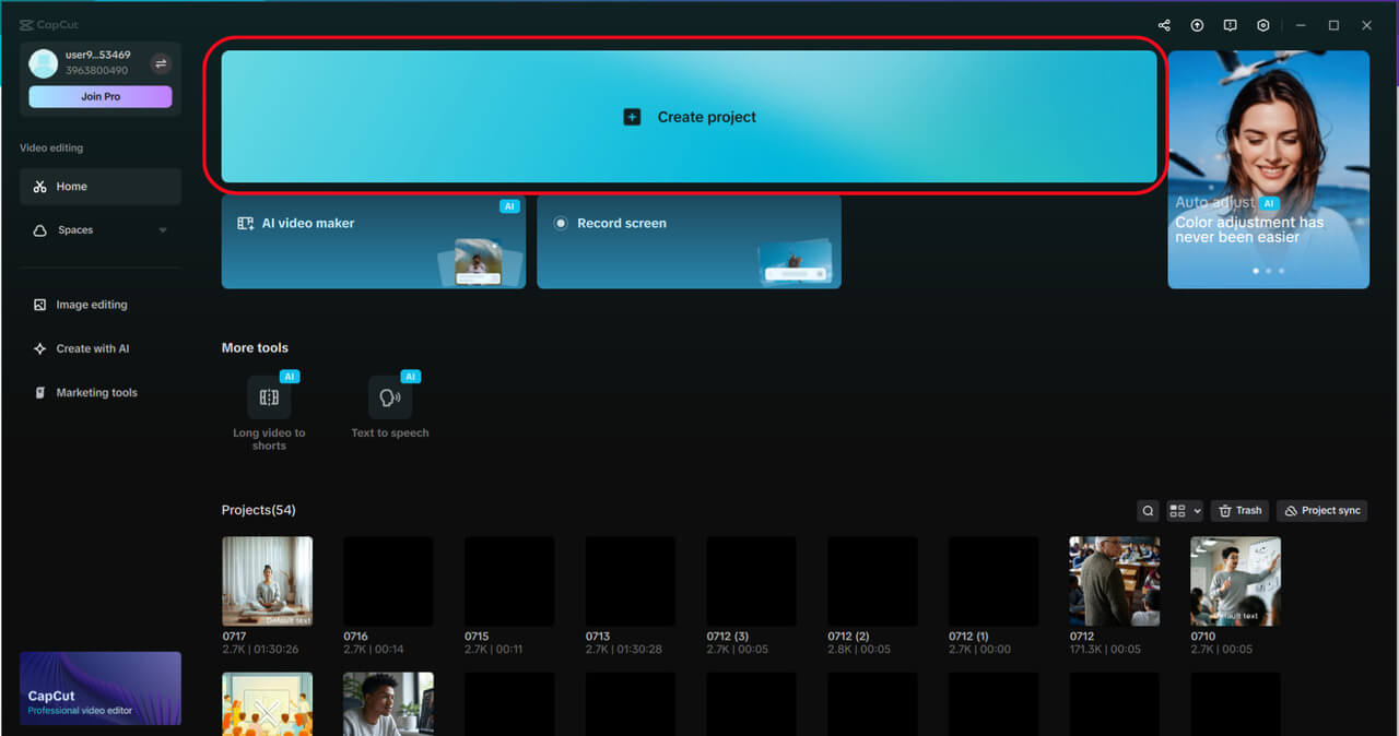 CapCut Desktop Editor with the voice changer