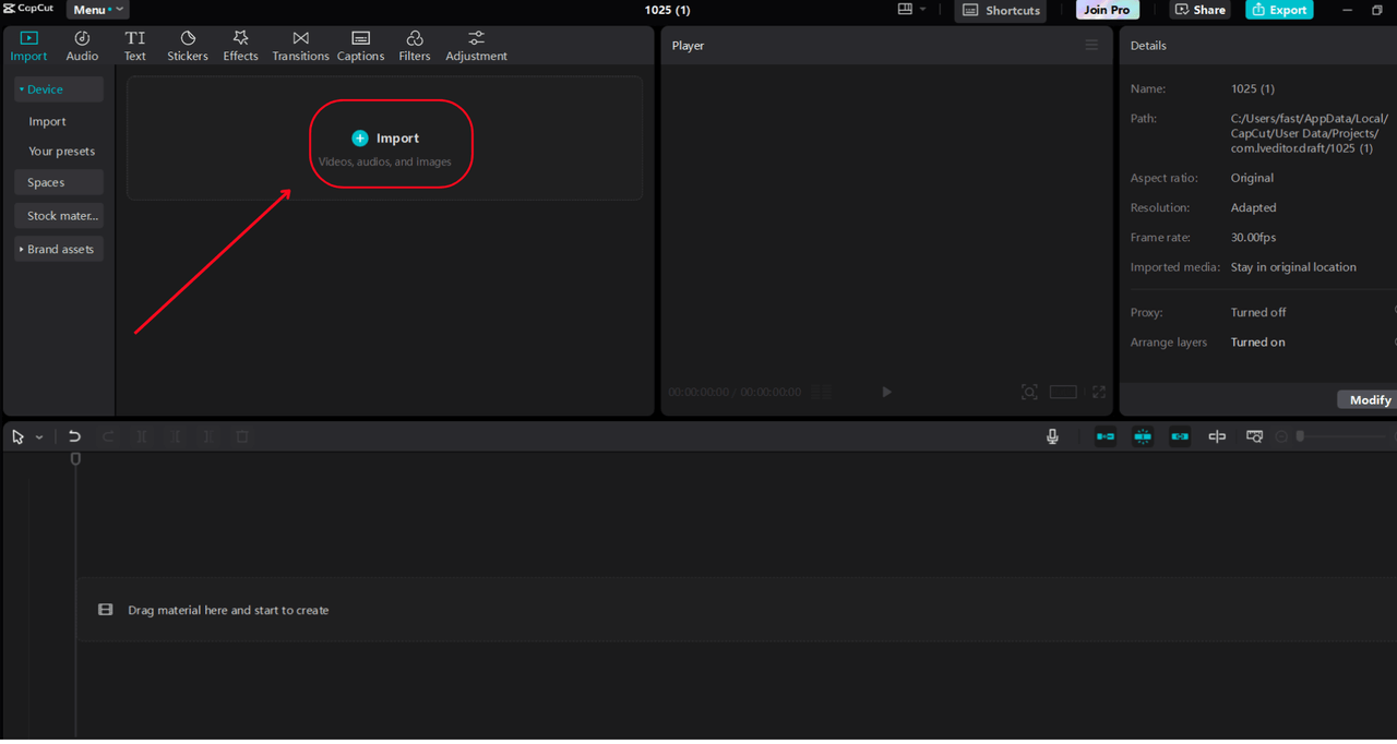 CapCut Desktop Editor with the voice changer