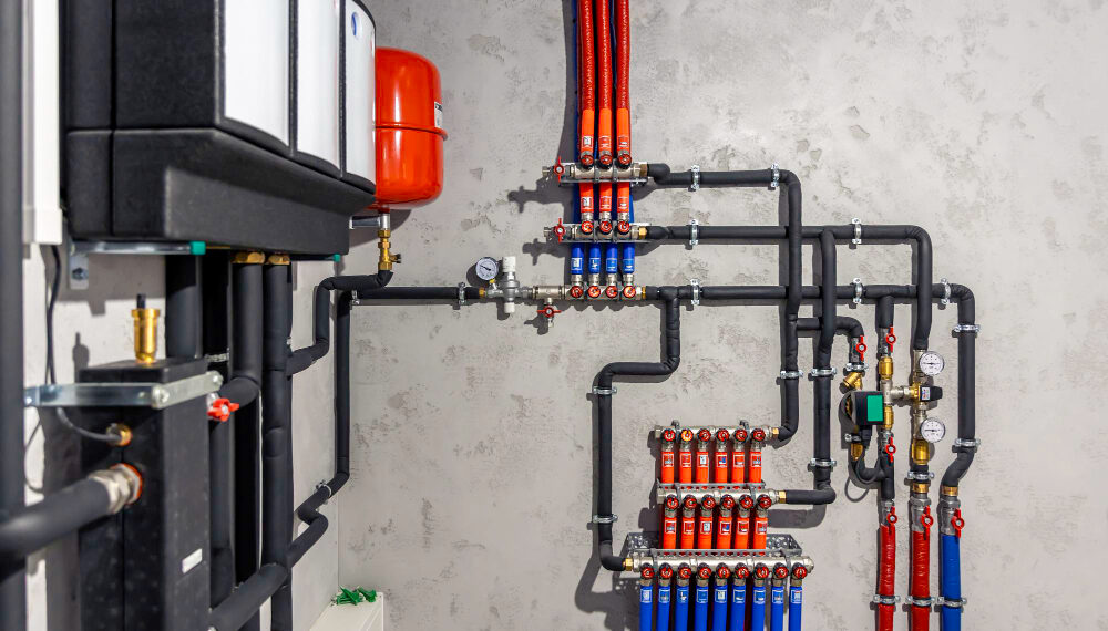 Home improvement: view of a new heating system