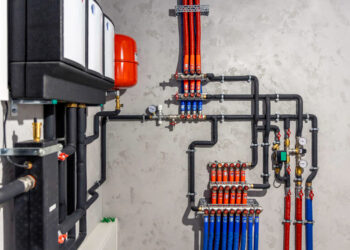 Home improvement: view of a new heating system