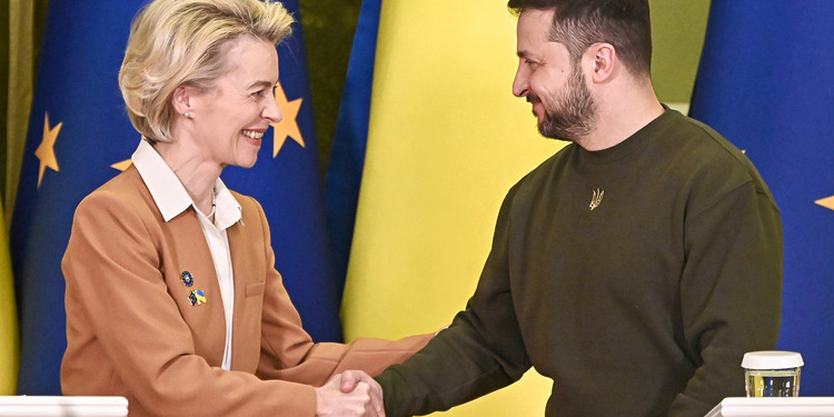 European Commission President Ursula von der Leyen and President of Ukraine Volodymyr Zelensky. Photo Credit: European Commission.
