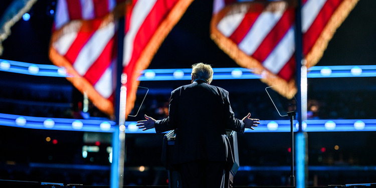 U.S. President Donald Trump delivers remarks at the America Business Forum Miami at the Kaseya Center in Miami, Florida, Wednesday, Nov. 5, 2025. Photo Credit: White House / Molly Riley.