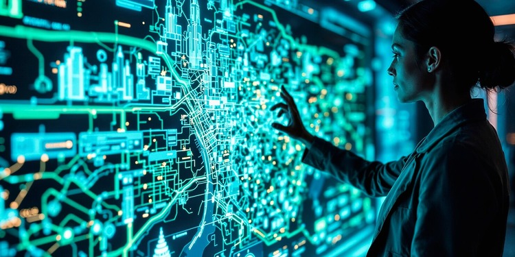 A woman using Ai workflow automation in real estate