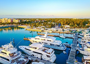 View of the marina in Turks and Caicos marina where the Boat Loan industry is currently thriving thanks to tech platforms.
