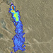 Satellite image of Turkmenistan methane plume