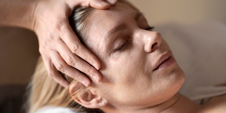 A woman going through a wrinkle relaxation and prevention treatment via botulinum-based neuromodulation.