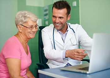 Doctor with his patient.