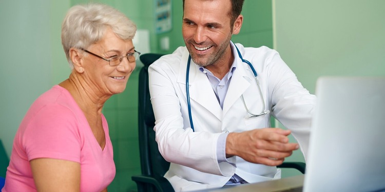 Doctor with his patient.