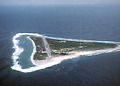 Aerial view of Minamitorishima Island.