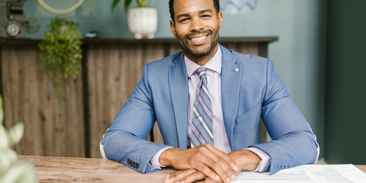 Business man at his desk