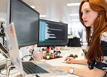 A woman software development engineer