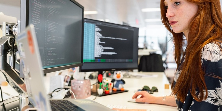 A woman software development engineer