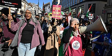 Anti-Iran War protest, London, United Kingdom, March 2026.