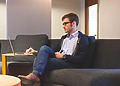 Startup guy on a couch