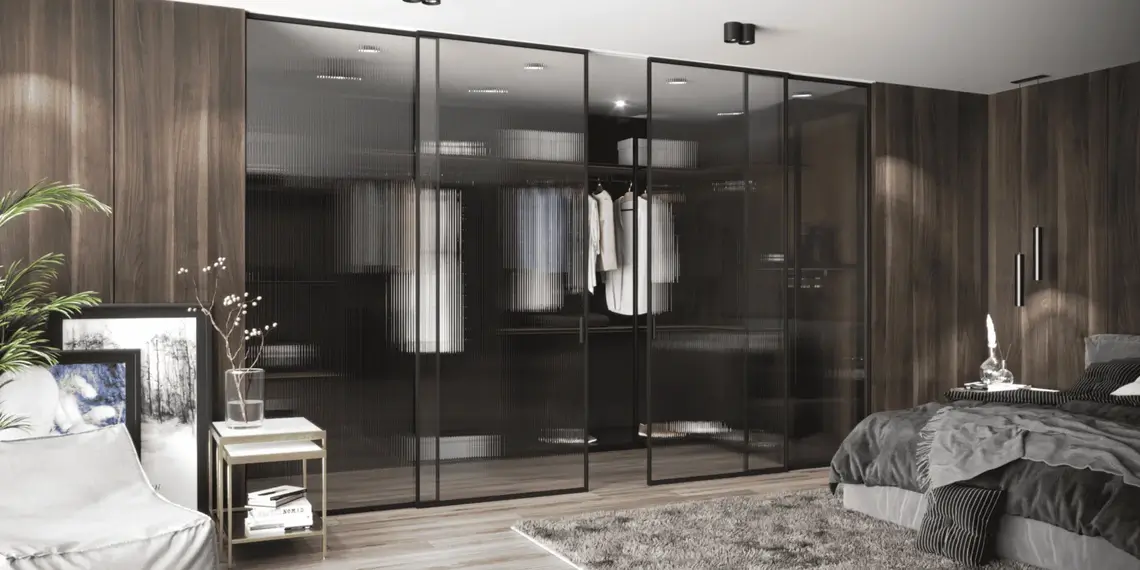 indoor sliding doors in a bedroom