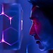 Man looking into AI machine