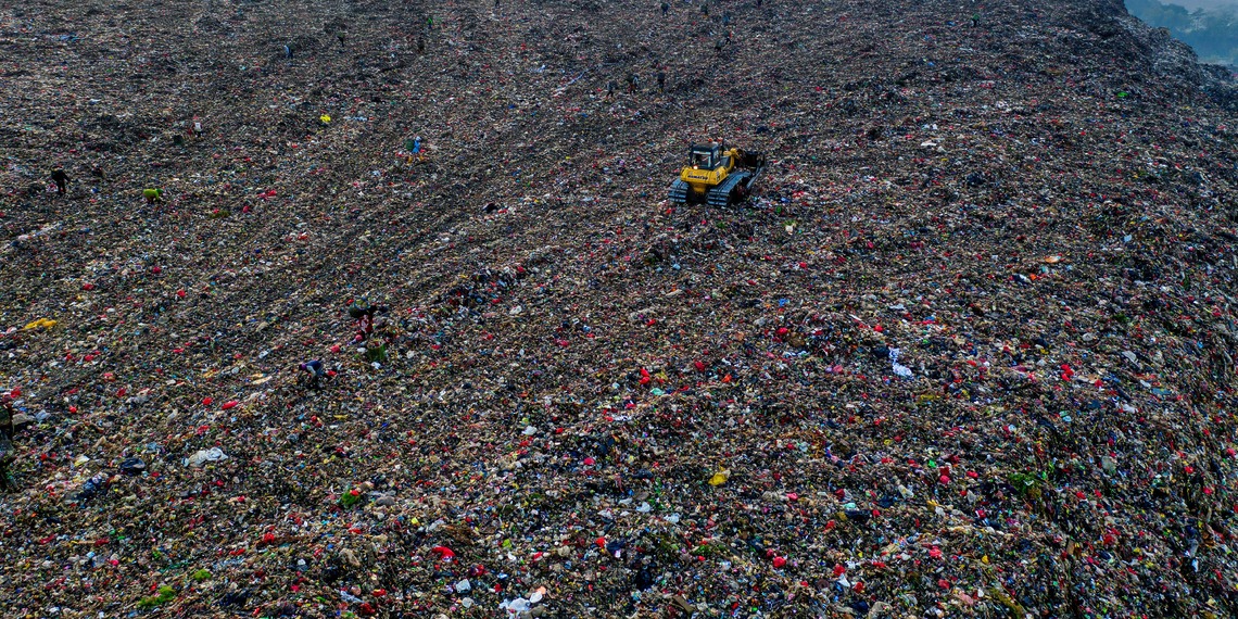a landfill in West Java, Indonesia