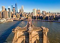 The Brooklyn bridge from above.