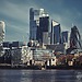 Tall buildings comrpise the London business district skyline