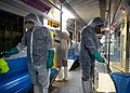 Disinfection of subway wagons against coronavirus