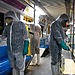 Disinfection of subway wagons against coronavirus
