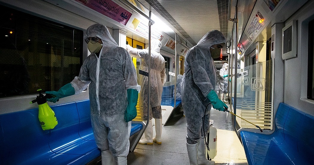 Disinfection of subway wagons against coronavirus