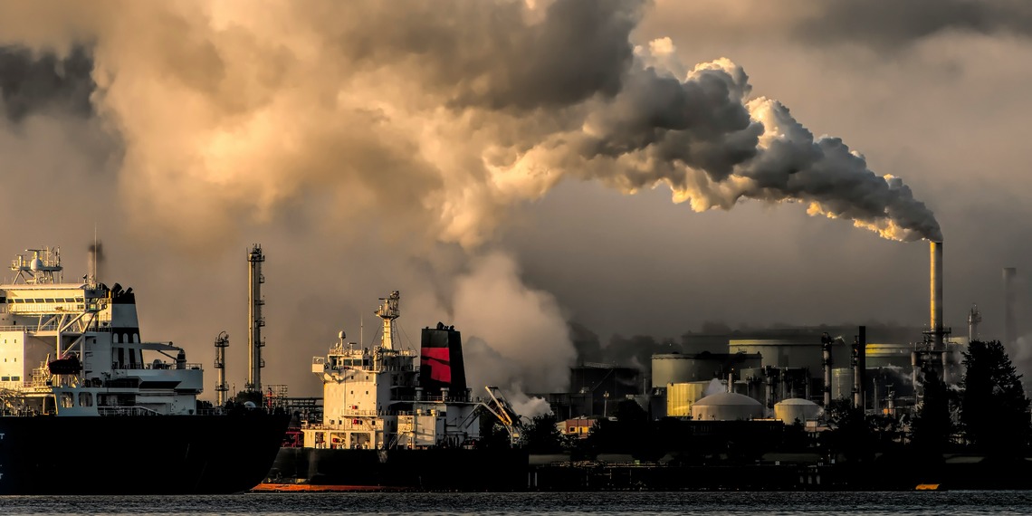 Industrial harbor.